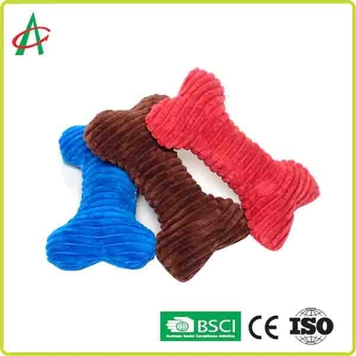 Squeaker Plush Dog Bone Toy