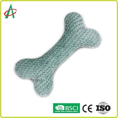 Tulang Mainan Mewah Hewan Peliharaan ISO9001 Berbentuk 15cm * 5.5cm Dengan Squeaker