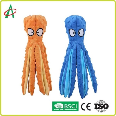 Custom Octopus Durable Indestructible Plush Dog Toys Dengan Squeaker