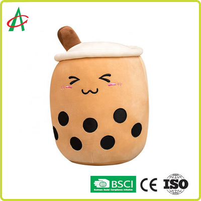 OEM Bubble Tea Plush Pillow Dengan Bordir Emoji