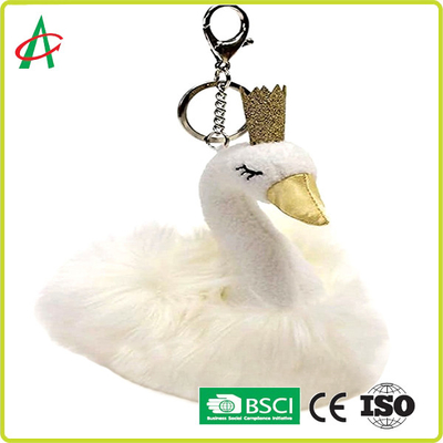 CPSIA Stuffed Swan Princess Flash Gantungan Kunci Untuk Anak Perempuan