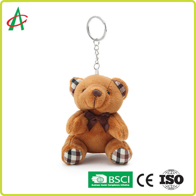 PP Cotton Filled Mini Stuffed Bear Keychain Bersertifikat BSCI