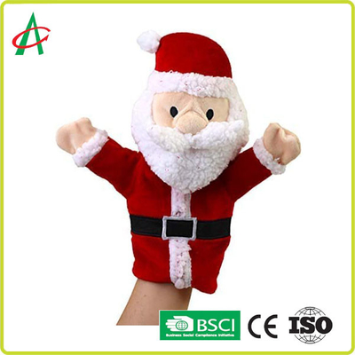 BSCI Full Handcraft Sewing Plush Hand Puppets For Christmas