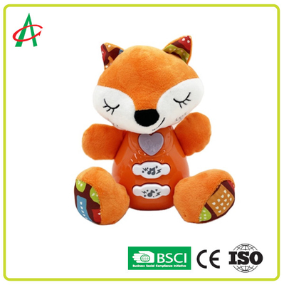 BPA Gratis Fox Musical Plush Toys Untuk Pelatihan Sensorik