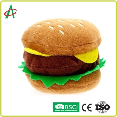 0.1kgs Hamburger Pet Plush Toy Tiga Suara Menawan