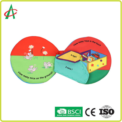 Buku Kain Bulat Lembut Untuk Bayi Cetak warna-warni 18cmx18cm