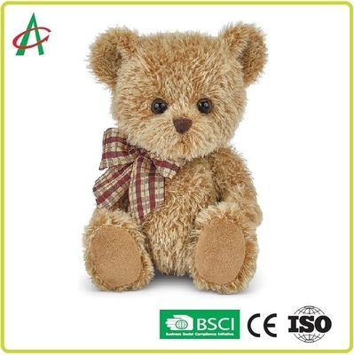 10.5 "X 7" Shaggy Brown Plush Teddy Bear Untuk Hadiah Valentine