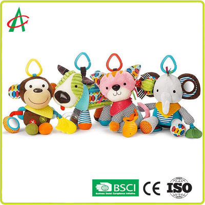 6 Inch Mainan Bayi Hewan Mewah, Elephant Rattle Toy CE Bersertifikat