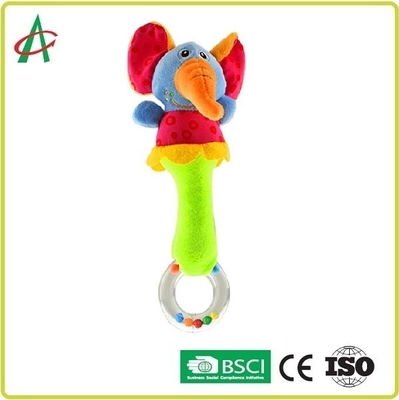 PP Cotton Shaker Baby Plush Rattle LDPE Teether Kain Lembut Aman