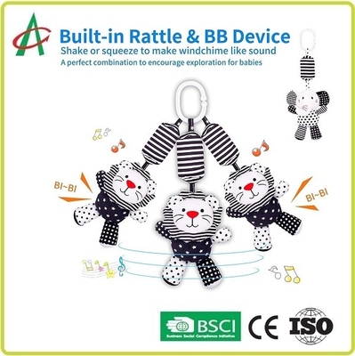 19CM Baby Hanging Rattle Toys, OEM Stroller Toys For Baby