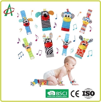 3,36 Ons Baby Plush Rattle, ASTM Foot And Wrist Rattles