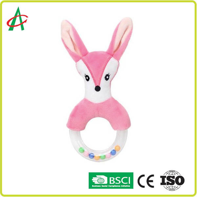 Kelinci 21x8.5cm Baby Plush Rattle 100 polyester Sertifikasi CE