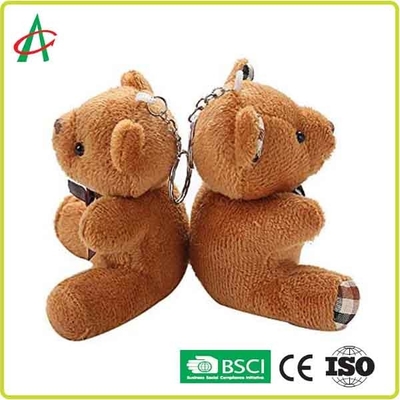 Kerajinan Teddy Bear Mewah 8cm Dengan Sertifikat Metal Keyring BSCI