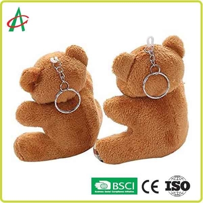 Kerajinan Teddy Bear Mewah 8cm Dengan Sertifikat Metal Keyring BSCI