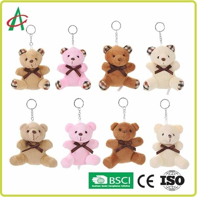 Kerajinan Teddy Bear Mewah 8cm Dengan Sertifikat Metal Keyring BSCI