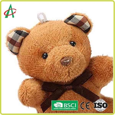 Kerajinan Teddy Bear Mewah 8cm Dengan Sertifikat Metal Keyring BSCI