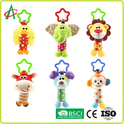 21 * 10cm Crib Safe Stuffed Animals, EN71 Baby Hanging Rattle Toys