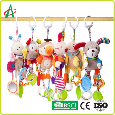 21 * 10cm Crib Safe Stuffed Animals, EN71 Baby Hanging Rattle Toys