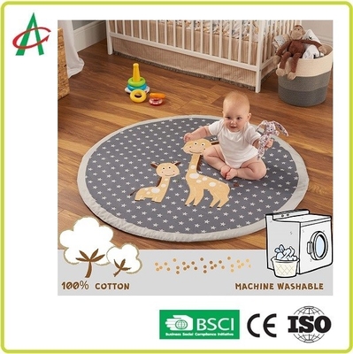 Non Slip EN71 Washable Baby Play Mat Kain Bertekstur Super Lembut
