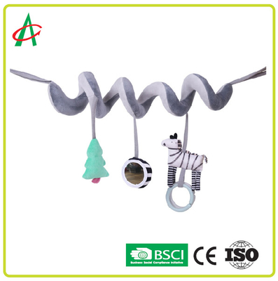 Warna Cerah CE / BSCI Spiral Pram Stuffed Animal Toy Untuk Bayi