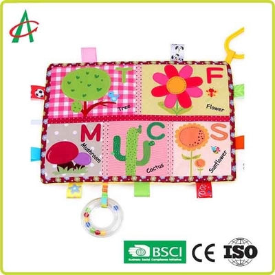 BSCI 29.7x21cm Mainan Penghibur Bayi Ultra Lembut Mewah Pencetakan Buah Dan Hewan