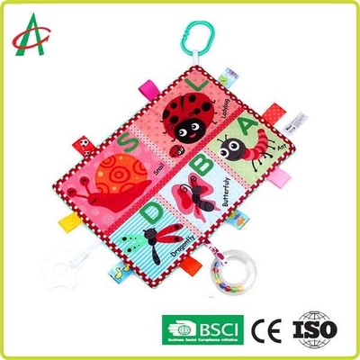 BSCI 29.7x21cm Mainan Penghibur Bayi Ultra Lembut Mewah Pencetakan Buah Dan Hewan