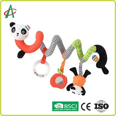 BSCI Baby Panda Plush Spiral Toy Dengan Cermin Disesuaikan