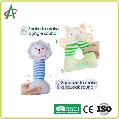 ASTM Huggable Plush Rattle Toys Dengan PP Cotton Filled