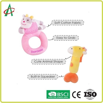 ASTM Huggable Plush Rattle Toys Dengan PP Cotton Filled