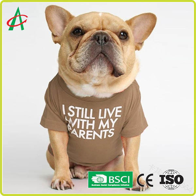 ODM Full Handcraft Sewing Cotton Pet T Shirt Dengan Nama Tercetak