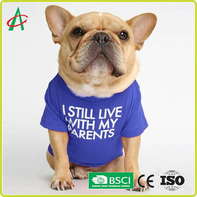 ODM Full Handcraft Sewing Cotton Pet T Shirt Dengan Nama Tercetak