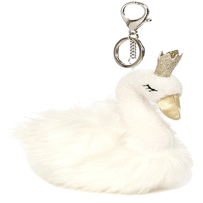 CPSIA Stuffed Swan Princess Flash Gantungan Kunci Untuk Anak Perempuan