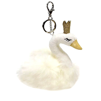 CPSIA Stuffed Swan Princess Flash Gantungan Kunci Untuk Anak Perempuan