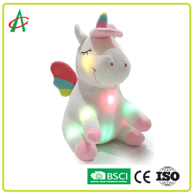 Musik & Nyalakan Unicorn Lembut Mewah Mainan Boneka Hadiah