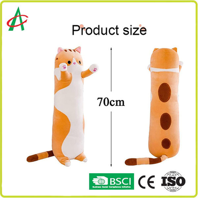 OEM ODM Dekorasi Rumah Bantal Kucing Kartun Mewah 70cm