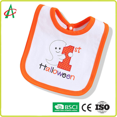 Properti Higroskopis Tinggi Halloween 100 Cotton Newborn Baby Bibs