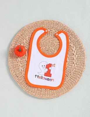 Properti Higroskopis Tinggi Halloween 100 Cotton Newborn Baby Bibs